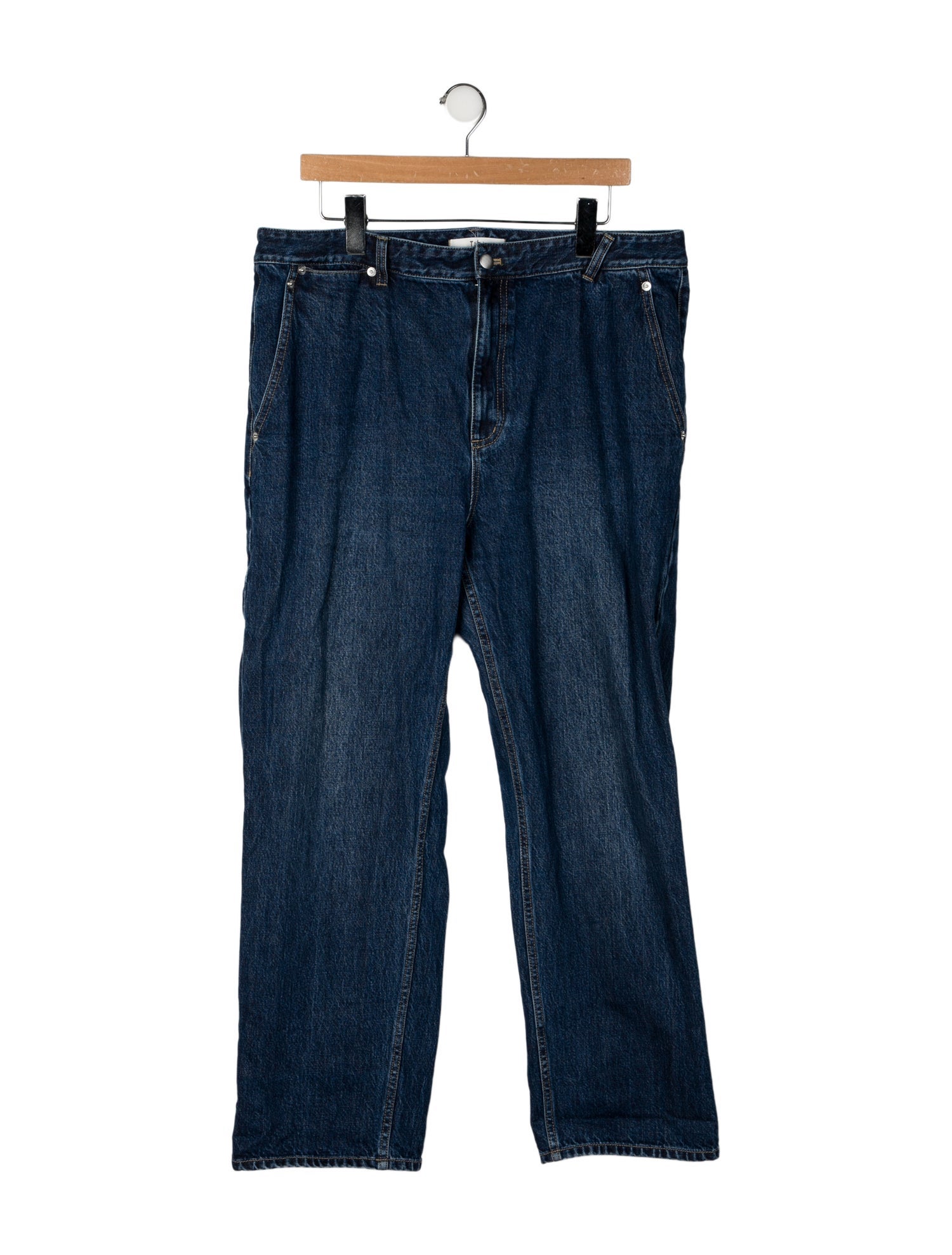 Tibi High-Rise Straight Leg Jeans