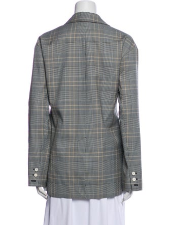 Tibi Plaid Print Blazer