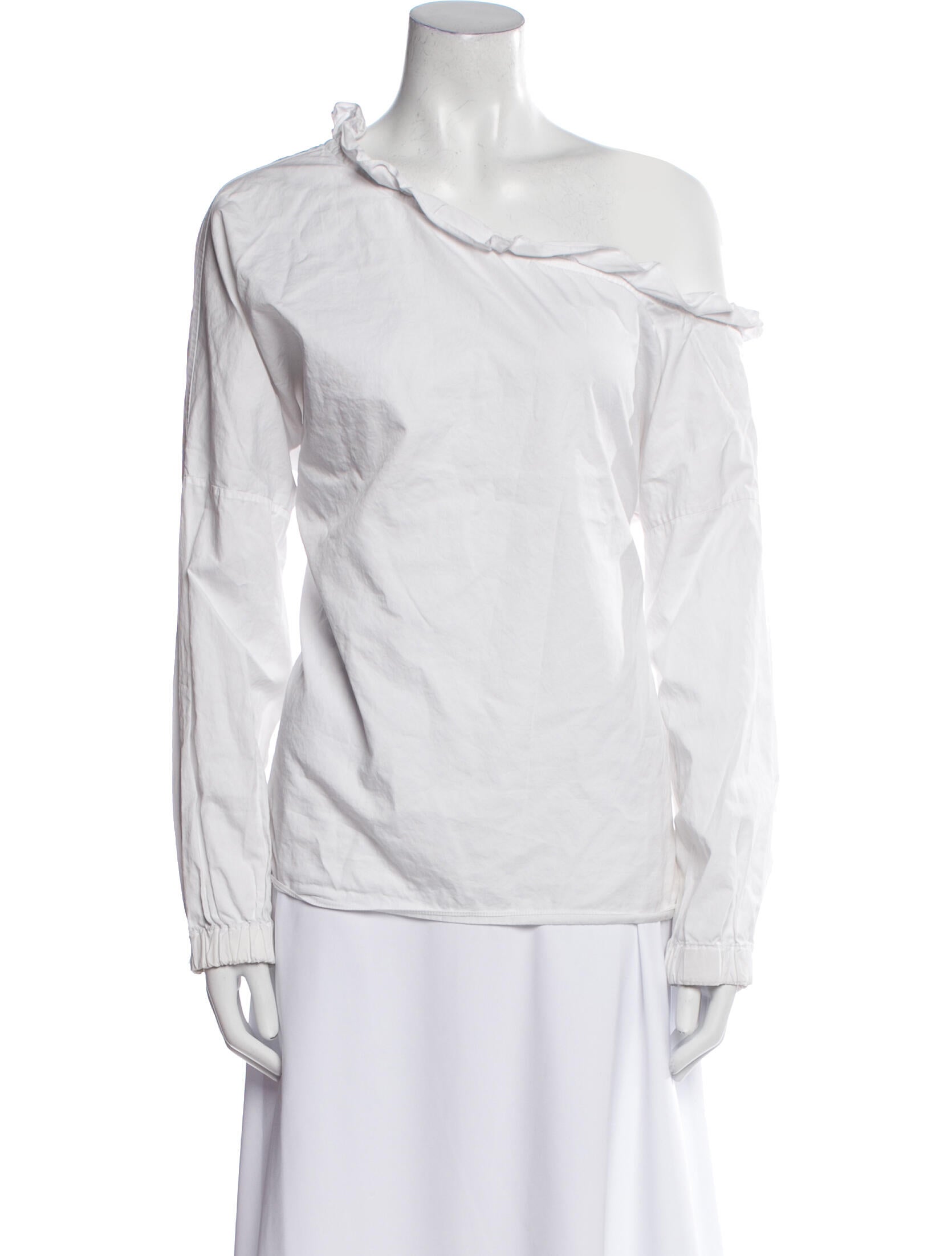 Tibi Cowl Neck Long Sleeve Blouse