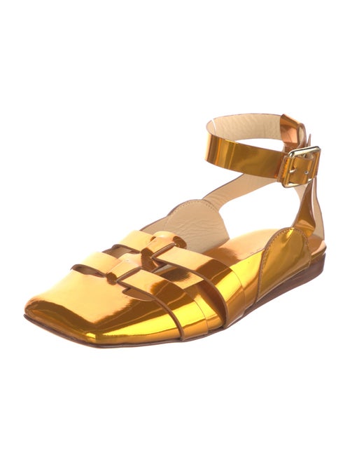 Tibi Patent Leather Slingback Flats