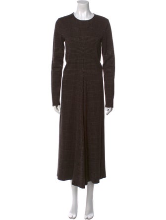 Tibi Crew Neck Long Dress