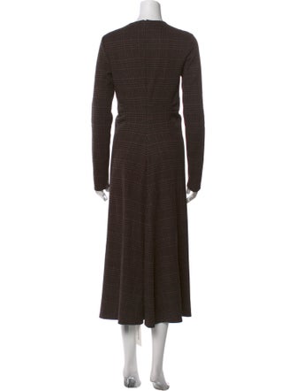 Tibi Crew Neck Long Dress