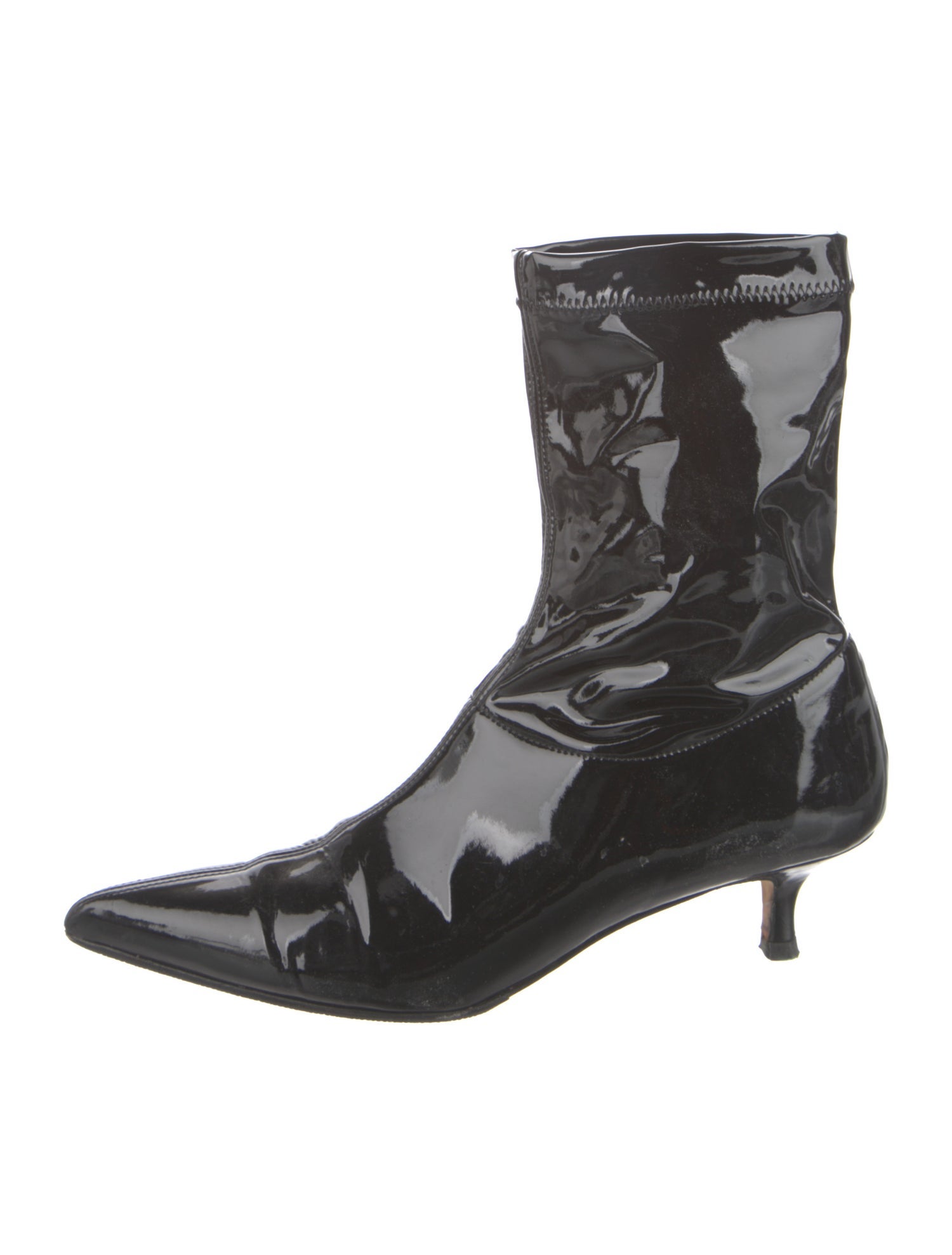 Tibi Patent Leather Sock Boots