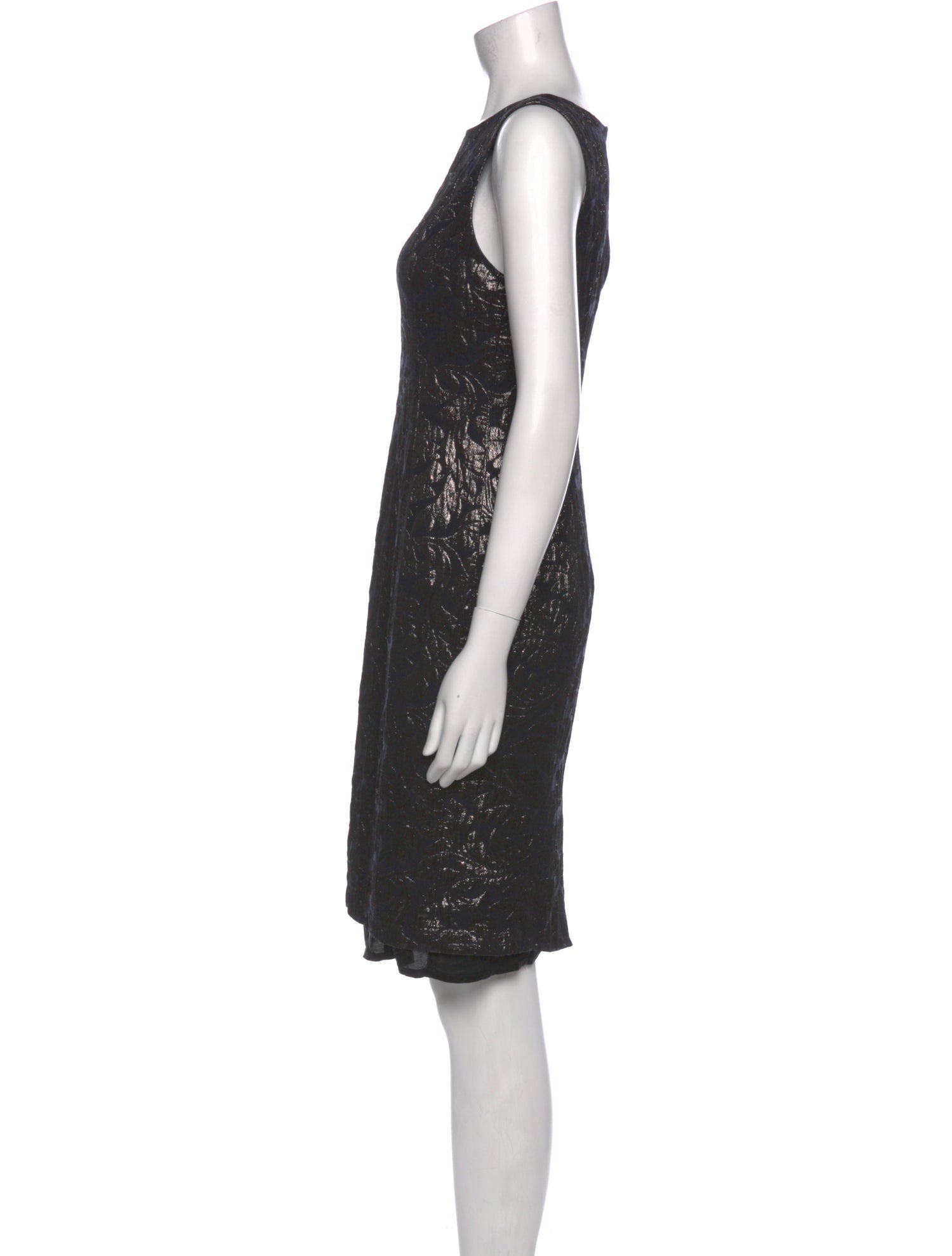 Tibi Bateau Neckline Knee-Length Dress