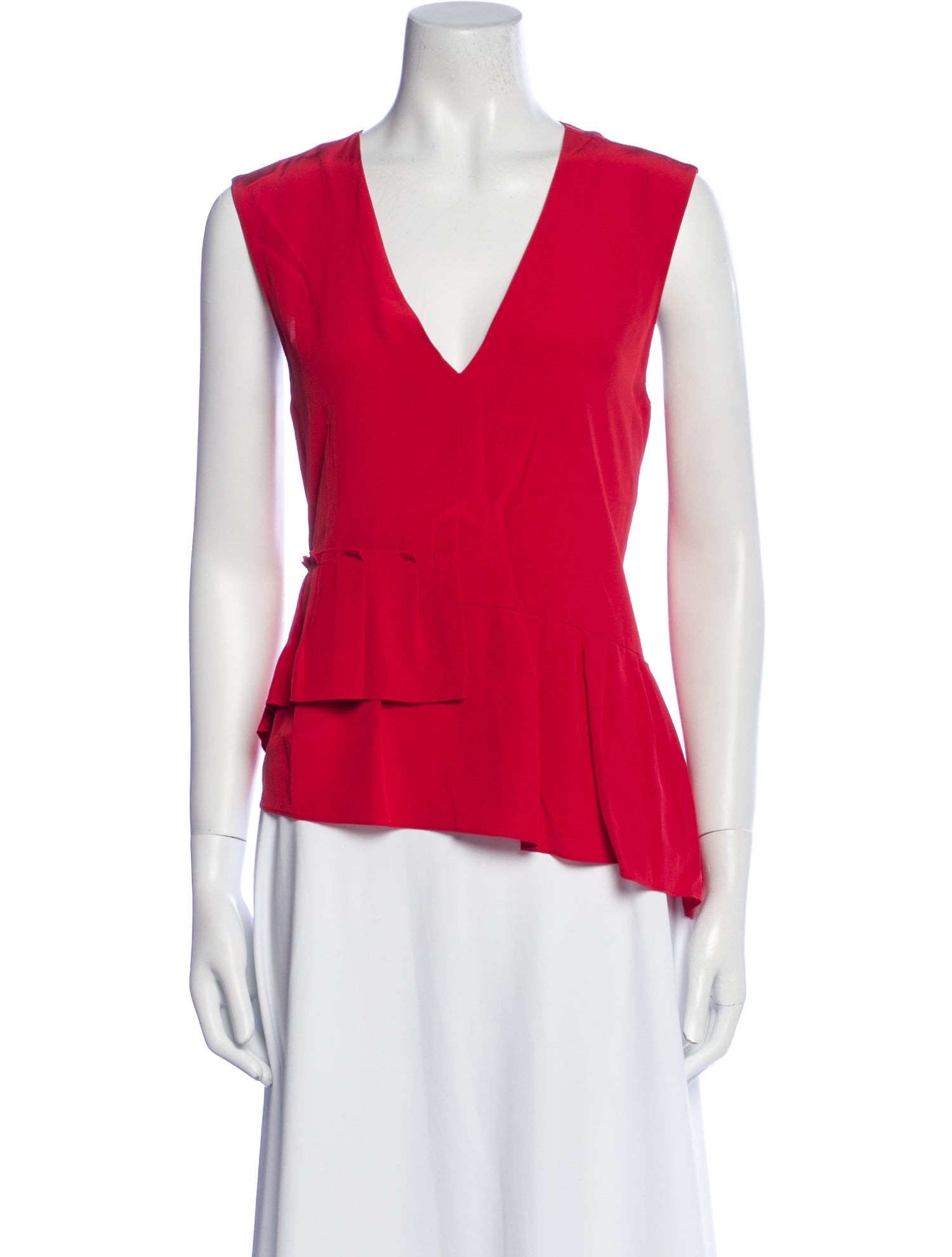 Tibi Silk V-Neck Top