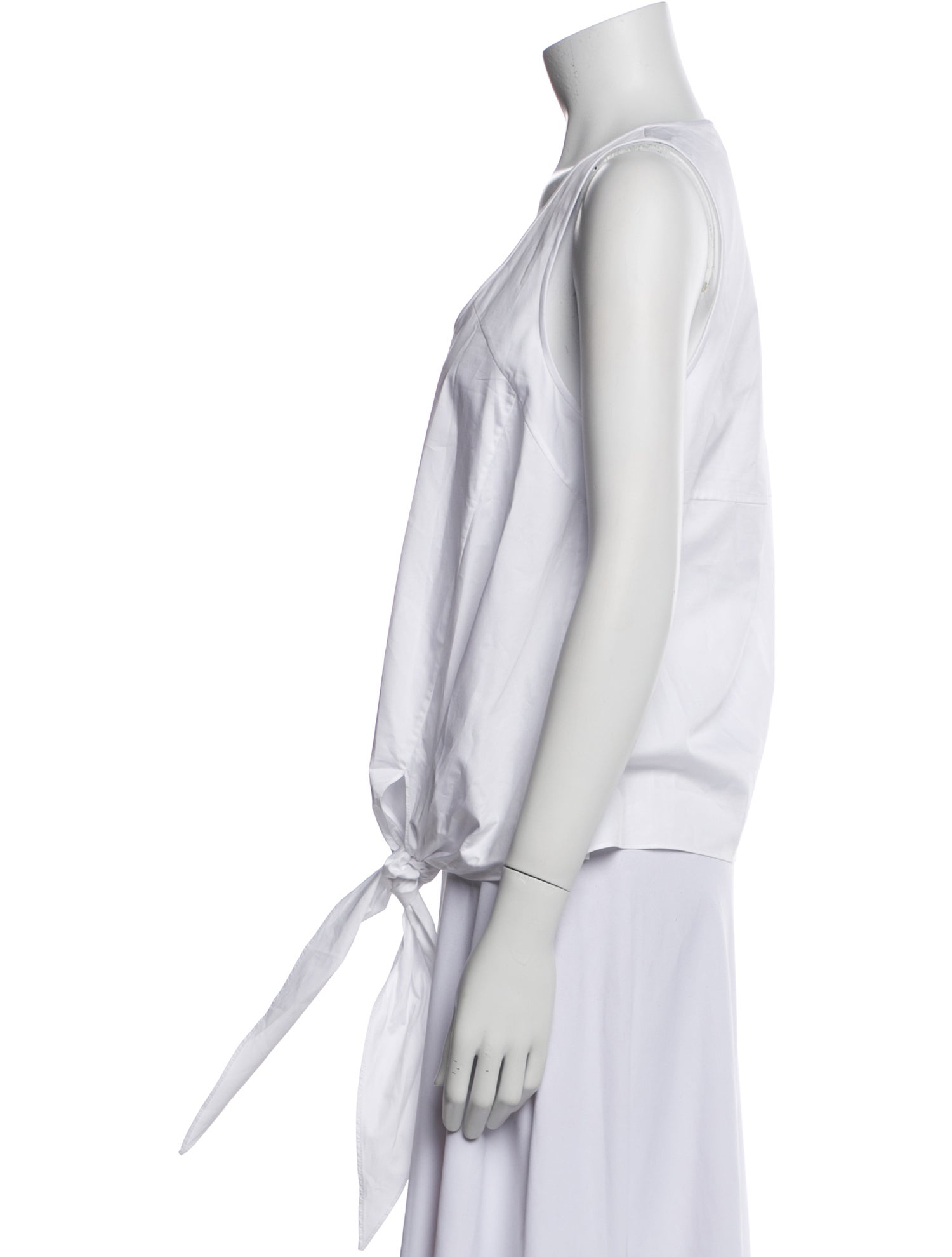 Tibi Scoop Neck Sleeveless Top