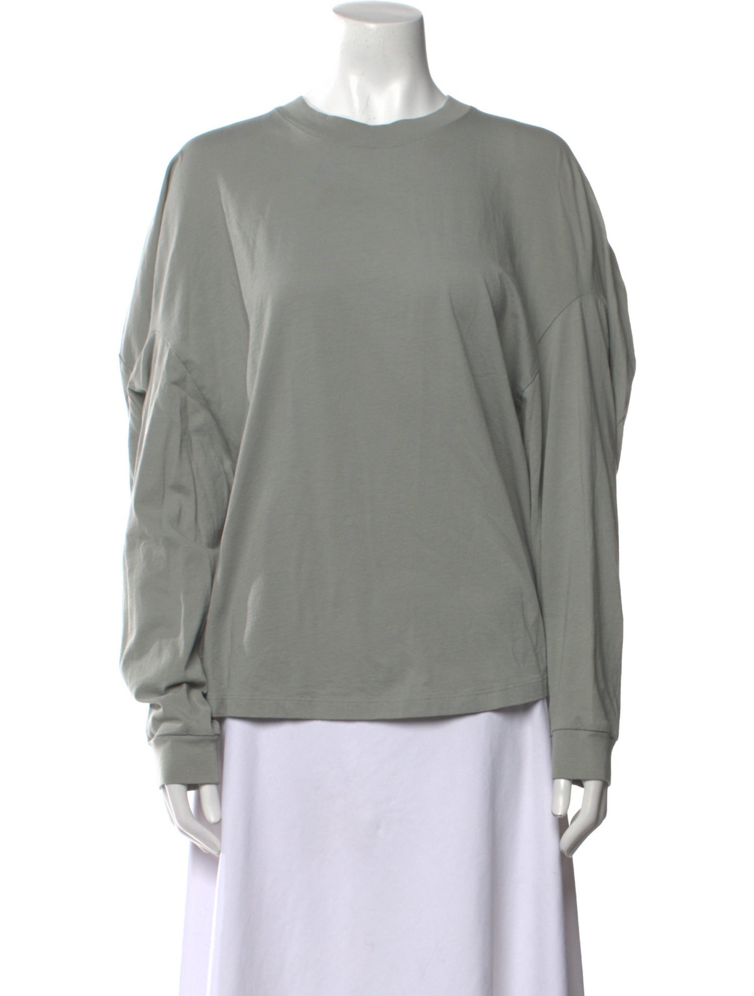 Tibi Crew Neck Long Sleeve Sweatshirt