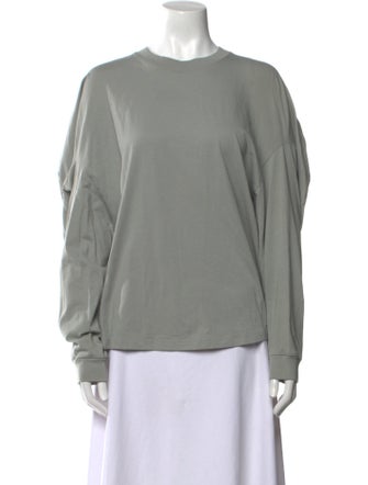 Tibi Crew Neck Long Sleeve Sweatshirt