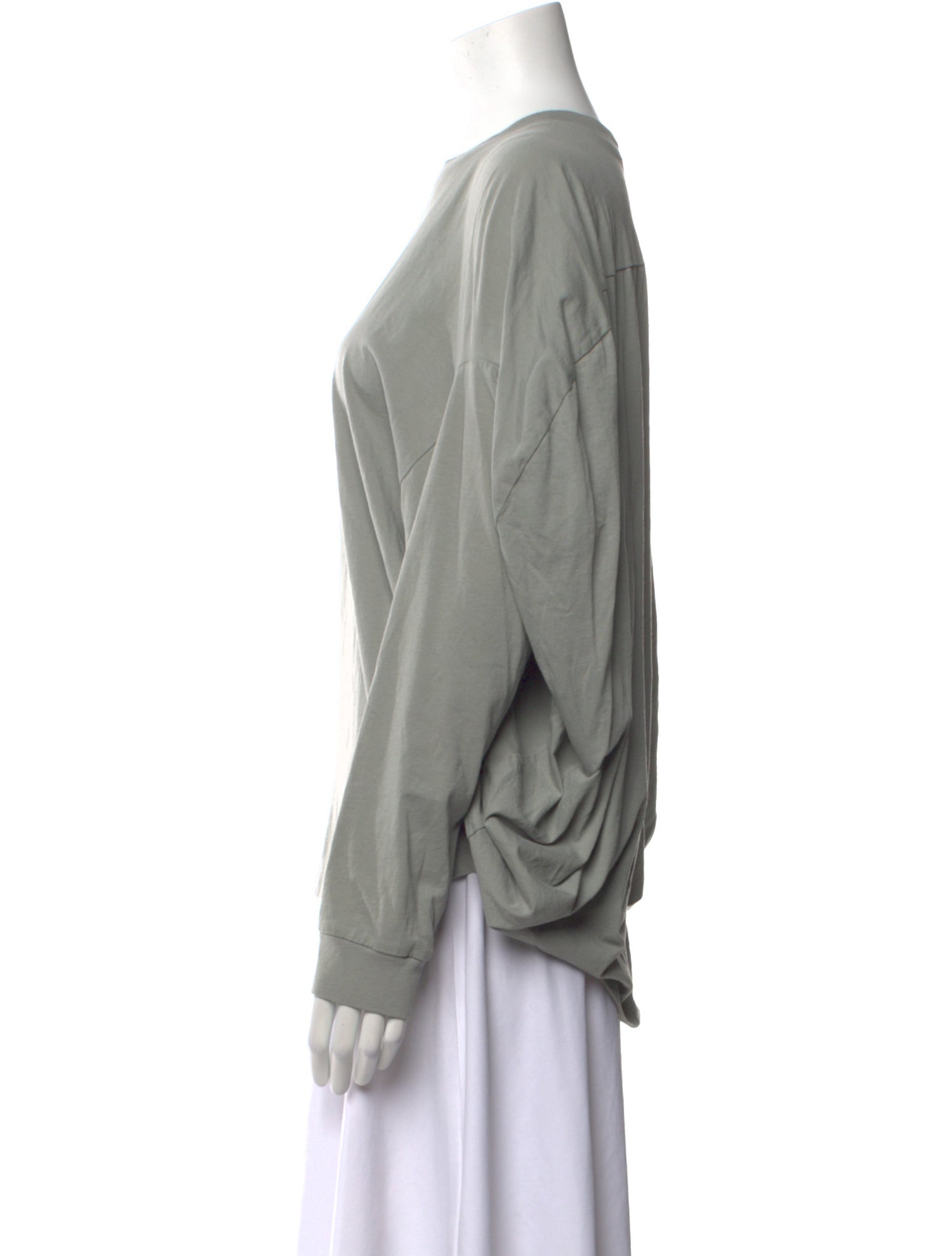 Tibi Crew Neck Long Sleeve Sweatshirt