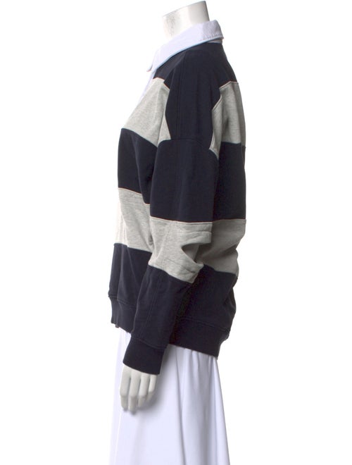 Tibi Striped Long Sleeve Sweatshirt