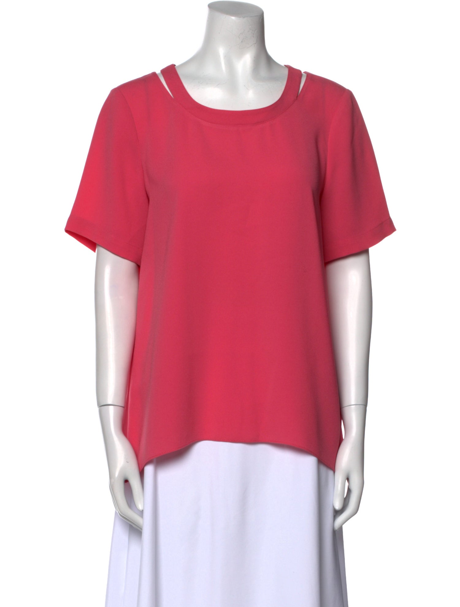 Tibi Scoop Neck Short Sleeve T-Shirt