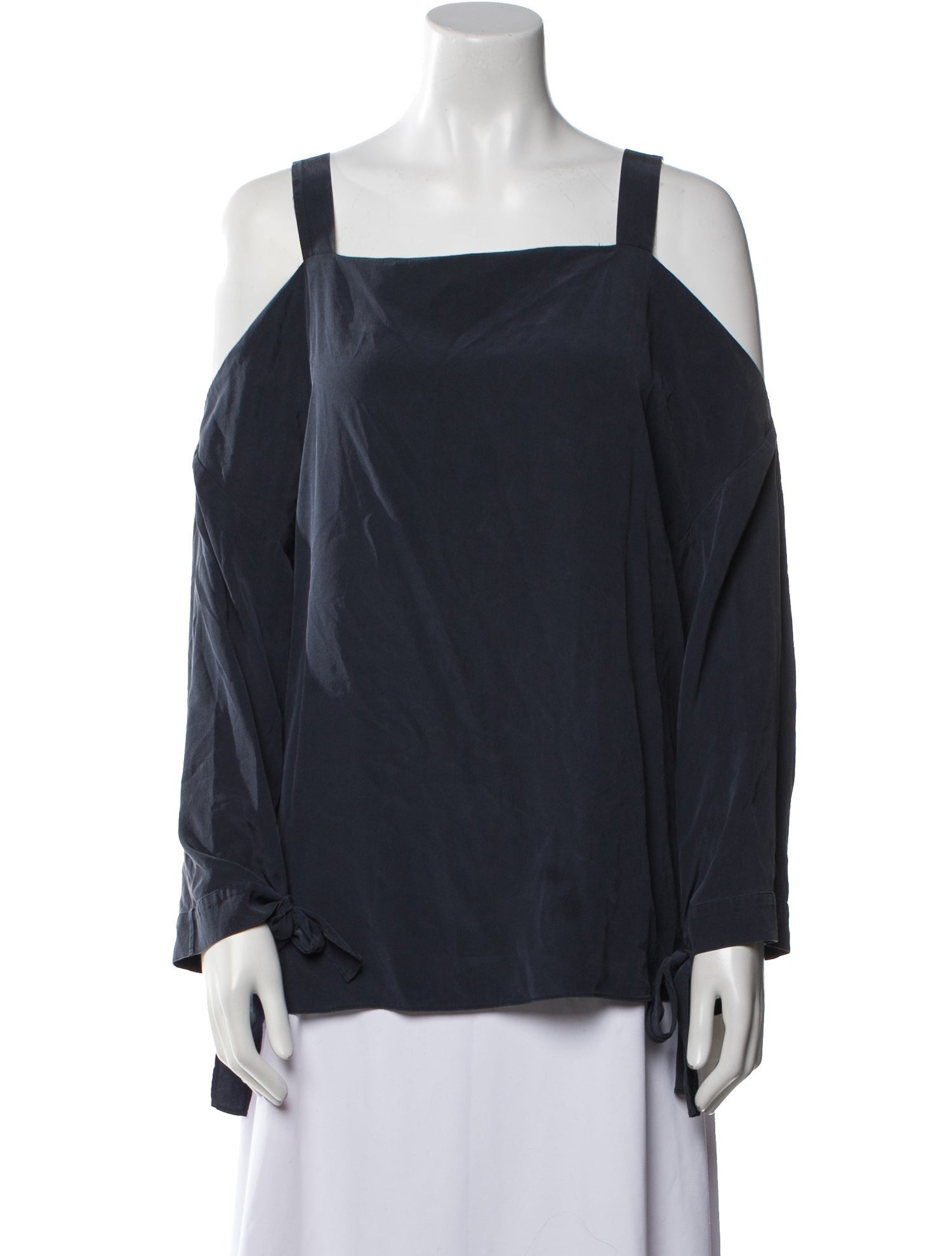 Tibi Silk Square Neckline Blouse