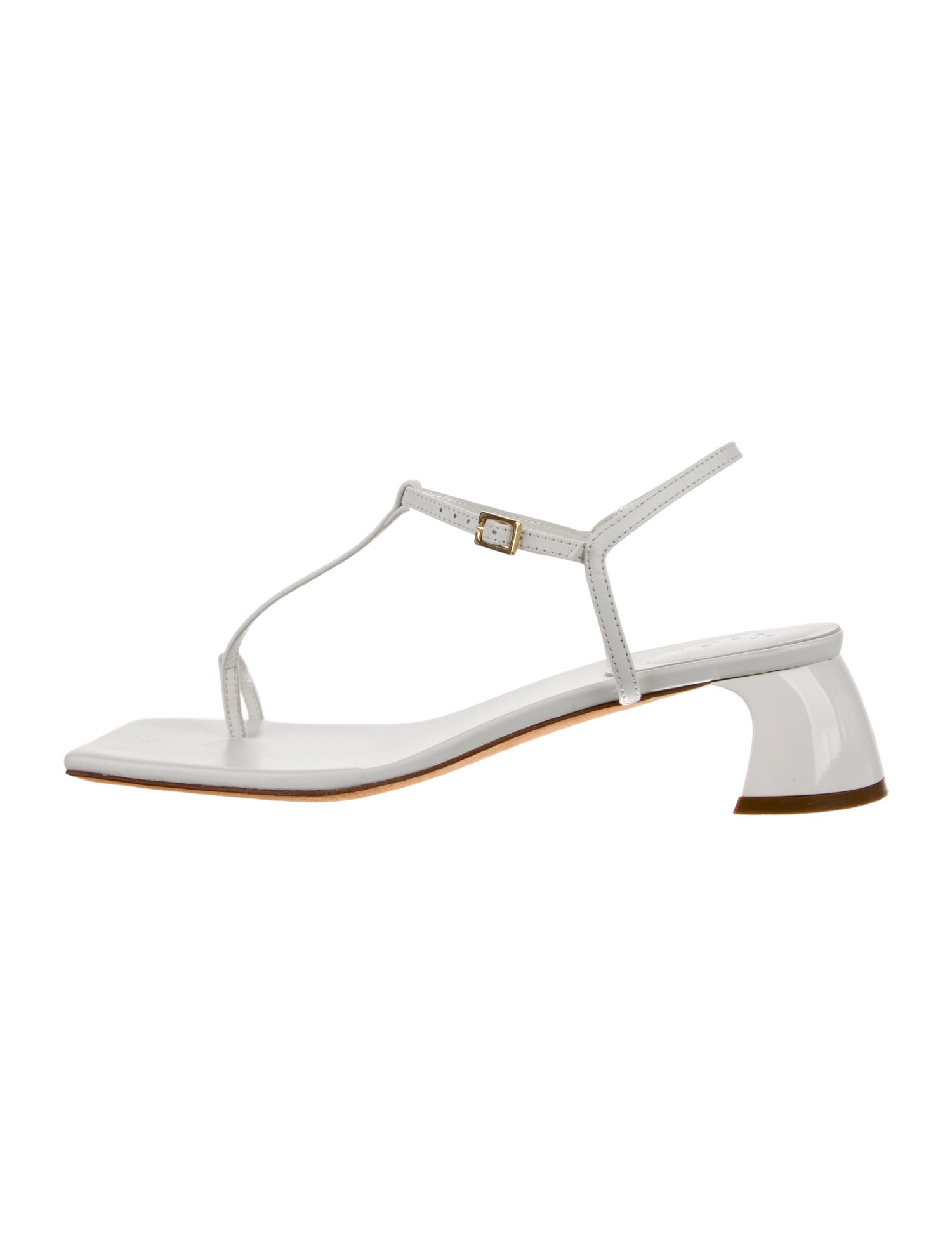 Tibi Leather T-Strap Sandals