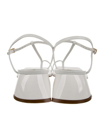 Tibi Leather T-Strap Sandals