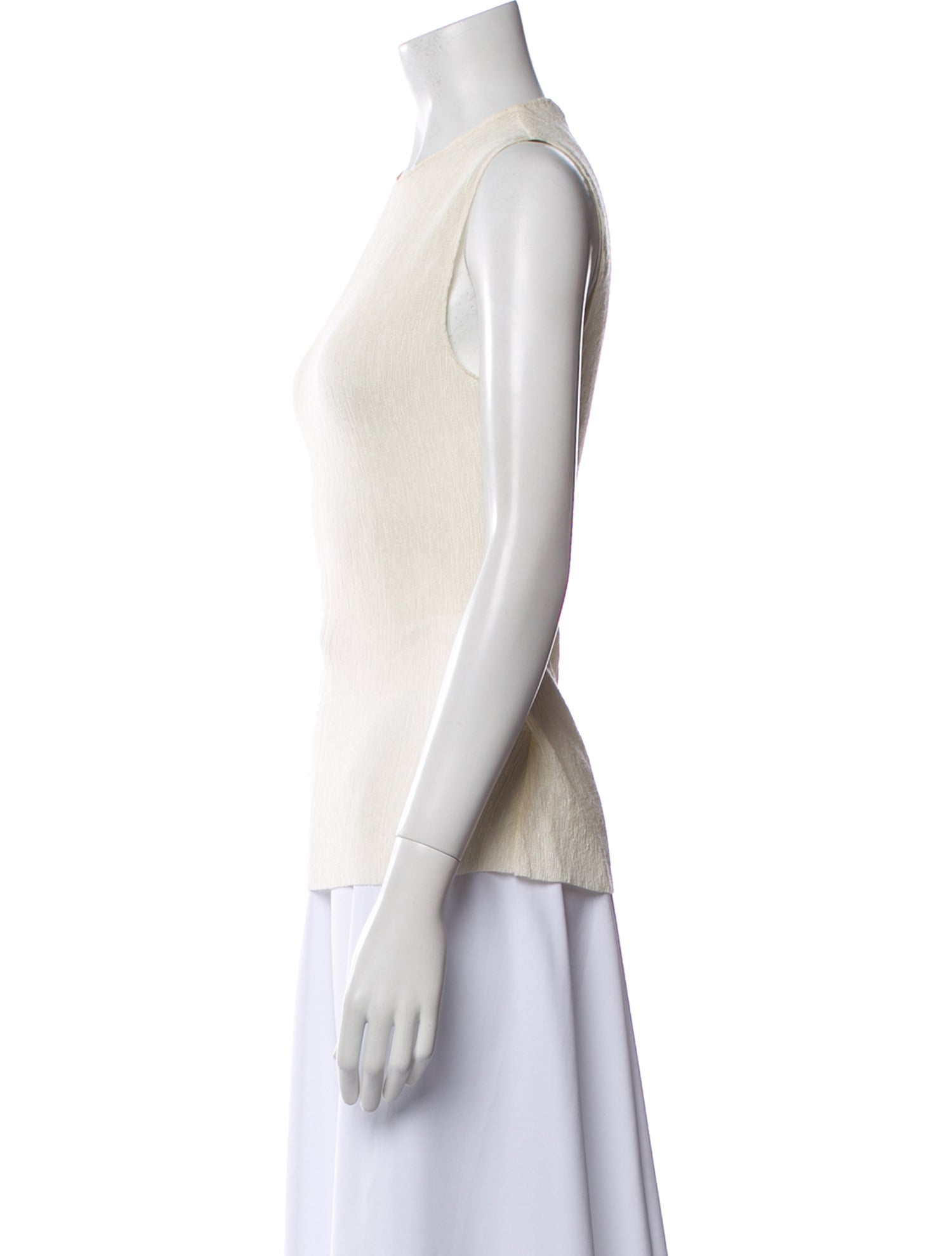 Tibi Crew Neck Sleeveless Top