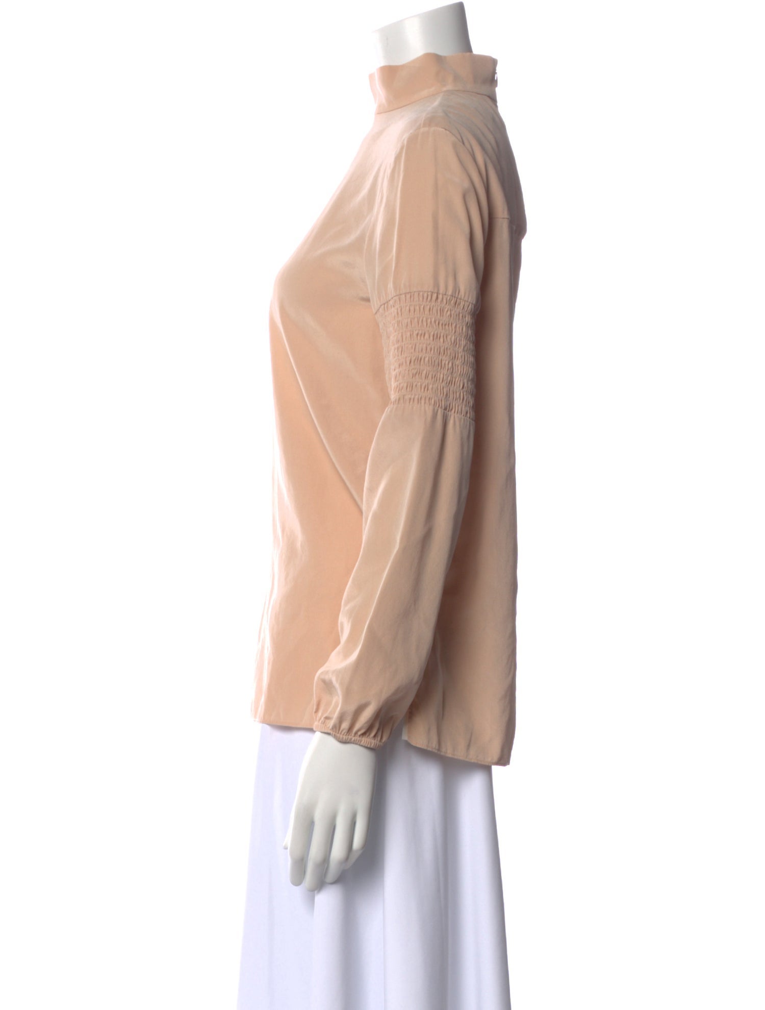 Tibi Silk Mock Neck Sweatshirt