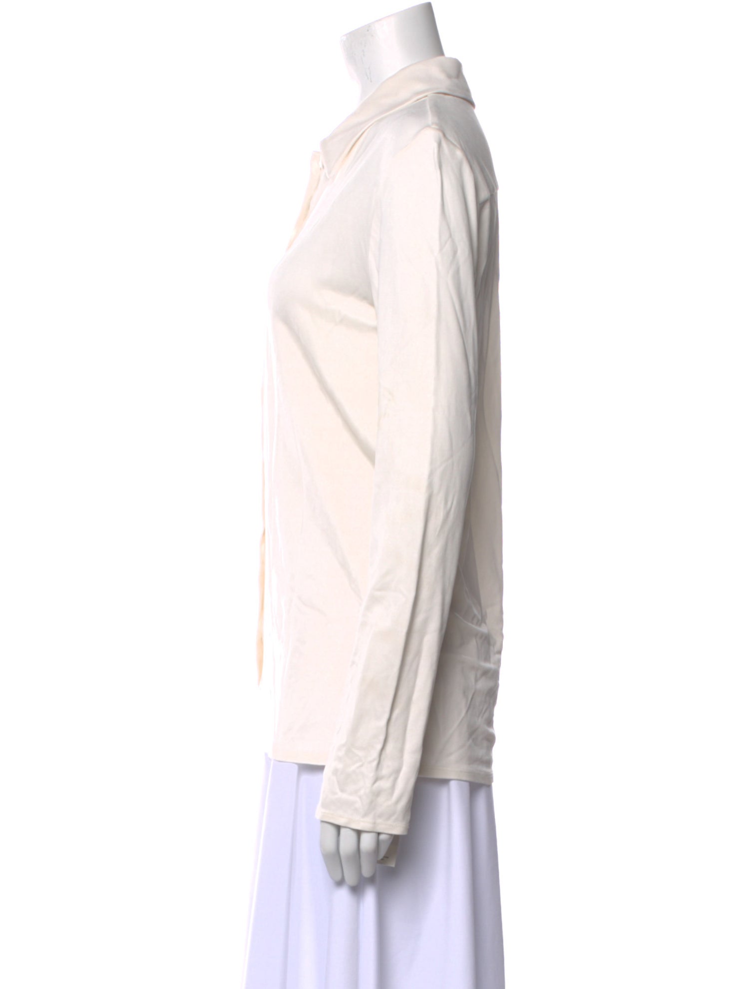 Tibi Long Sleeve Button-Up Top