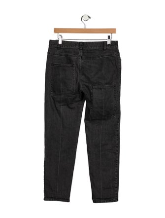 Tibi Mid-Rise Straight Leg Jeans