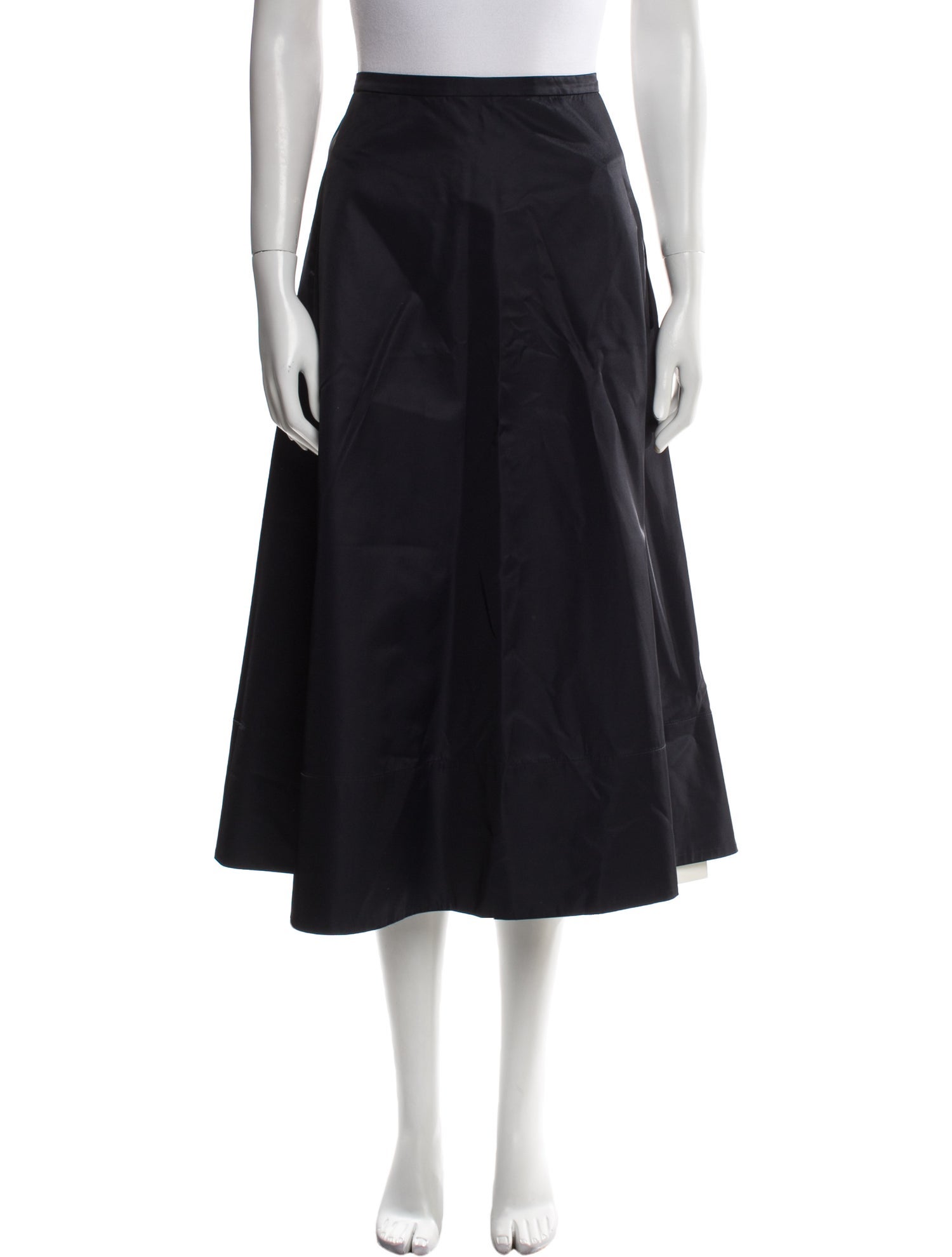 Tibi Pleated Accents Midi Length Skirt