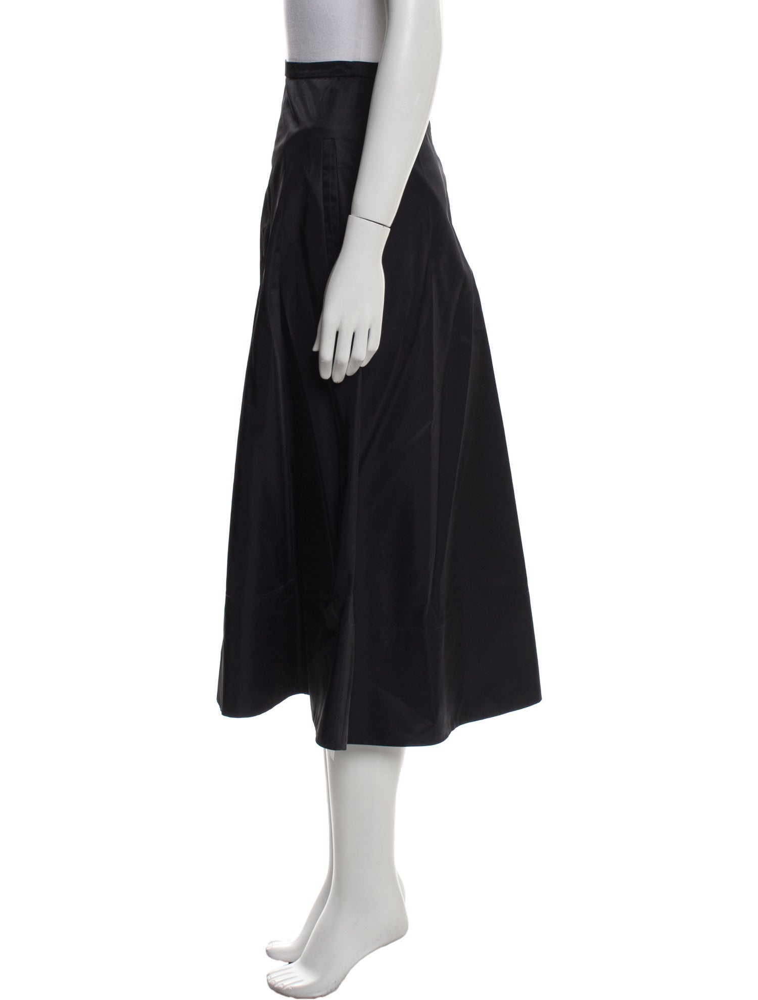 Tibi Pleated Accents Midi Length Skirt