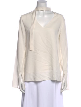 Tibi V-Neck Long Sleeve Blouse