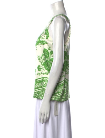 Tibi Silk Printed Top