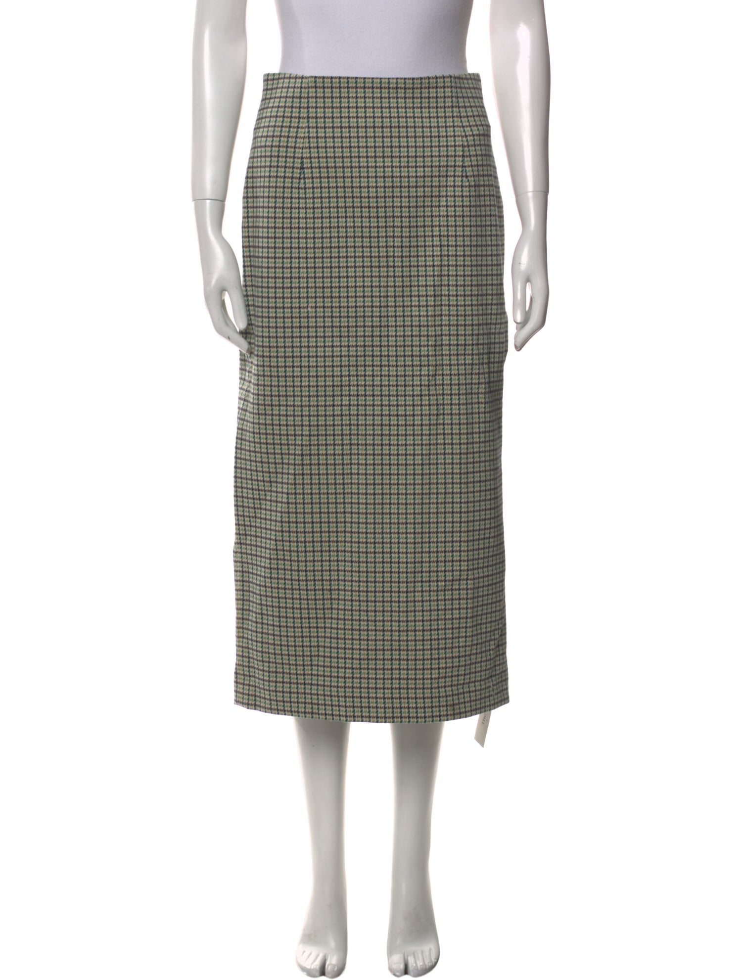 Tibi Plaid Print Midi Length Skirt