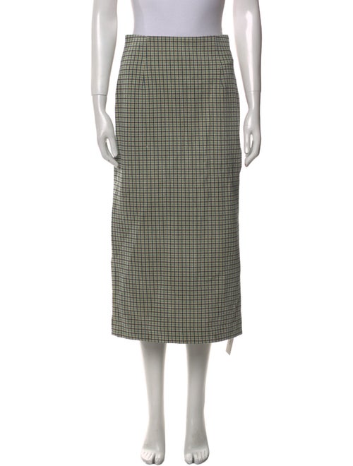 Tibi Plaid Print Midi Length Skirt