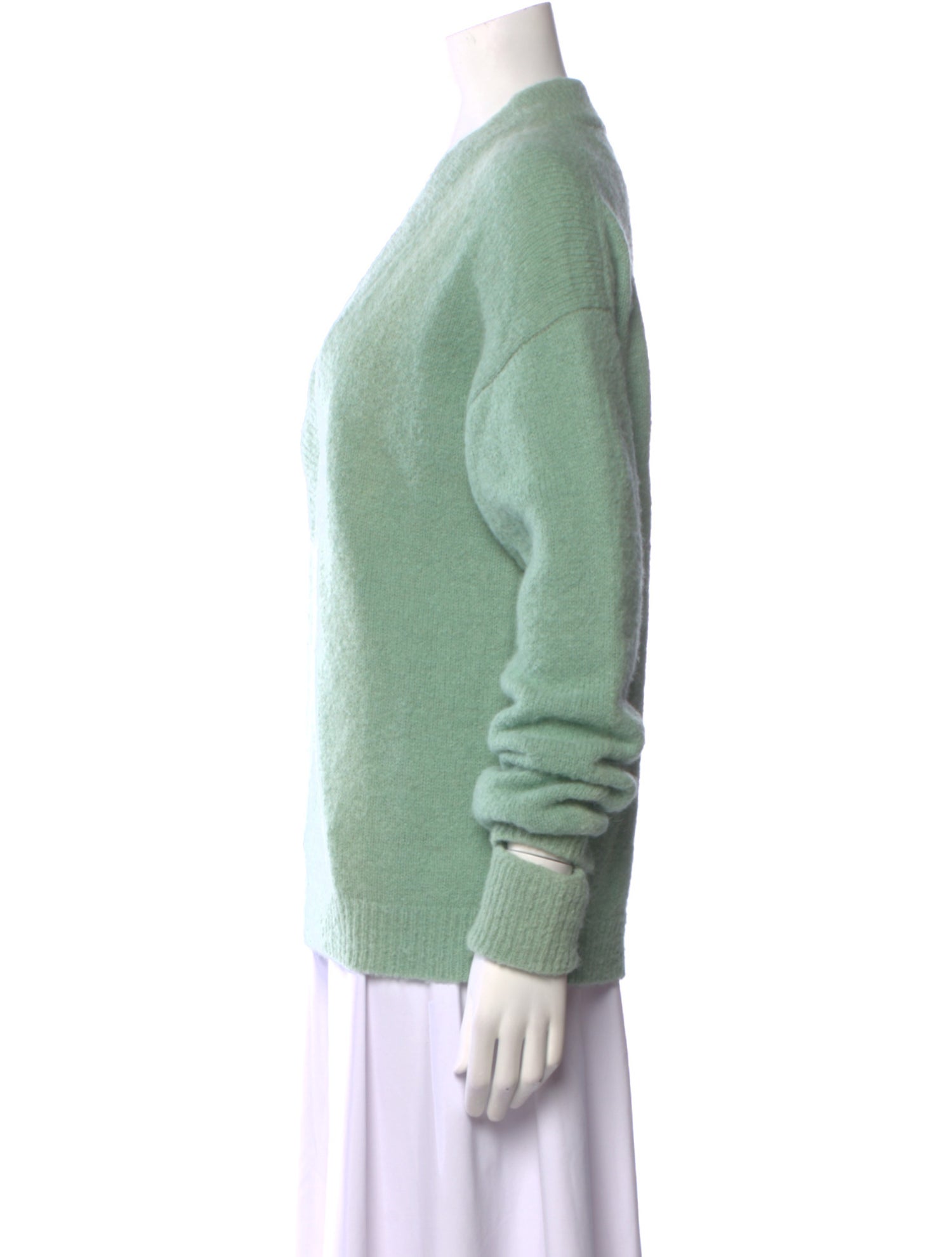 Tibi Alpaca V-Neck Sweater