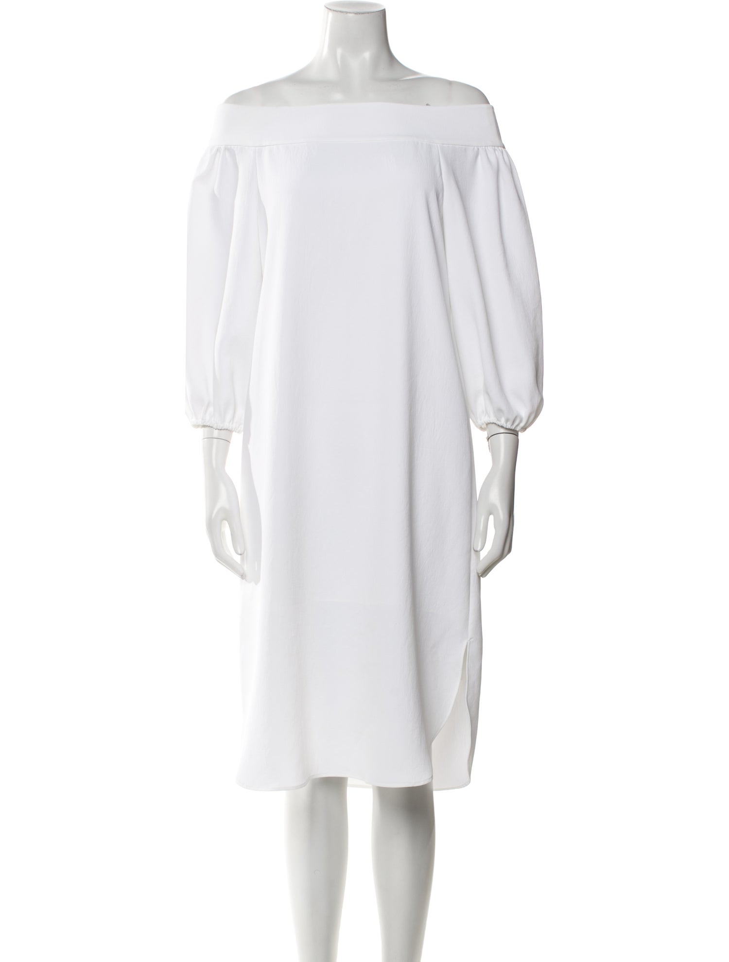 Tibi Off-The-Shoulder Knee-Length Dress