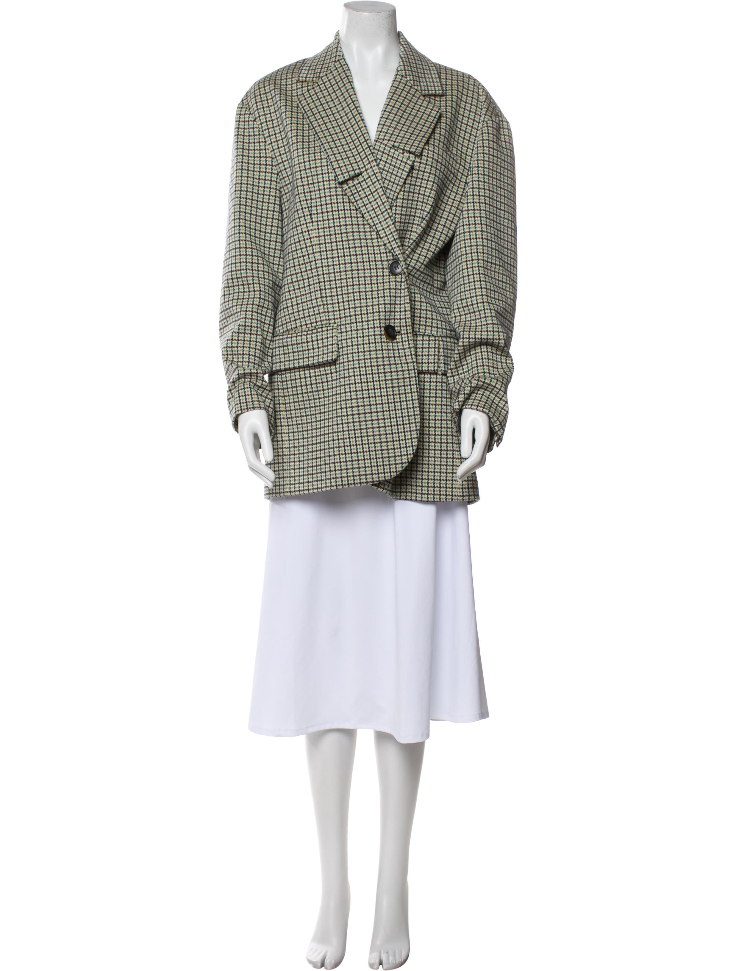Tibi Houndstooth Print Evening Jacket