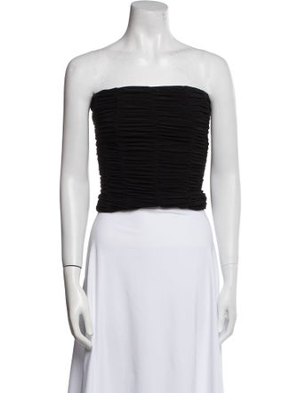 Tibi Strapless Crop Top