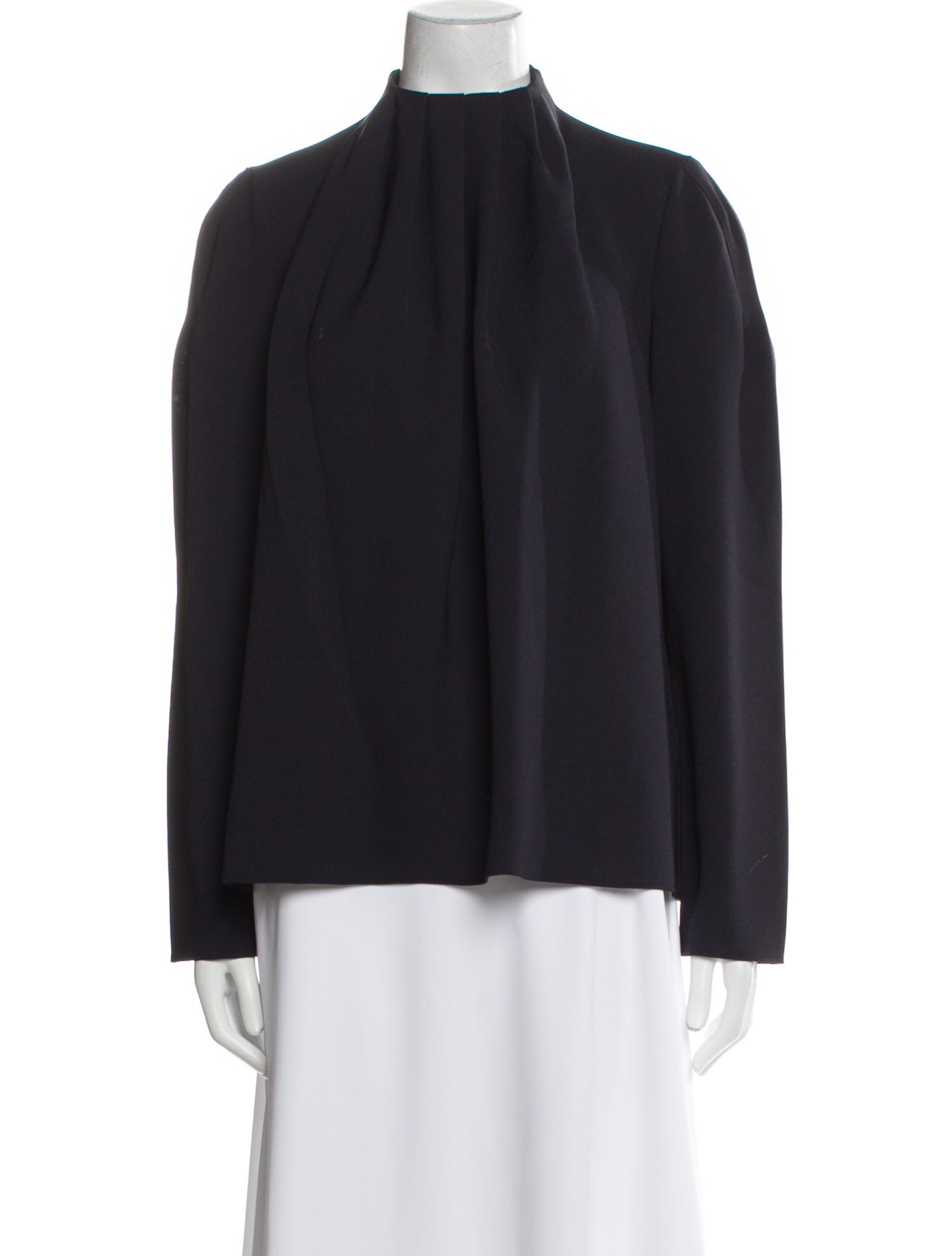 Tibi Mock Neck Long Sleeve Sweatshirt