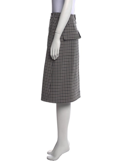 Tibi Plaid Print Knee-Length Skirt