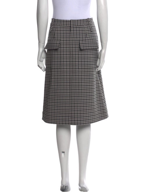 Tibi Plaid Print Knee-Length Skirt