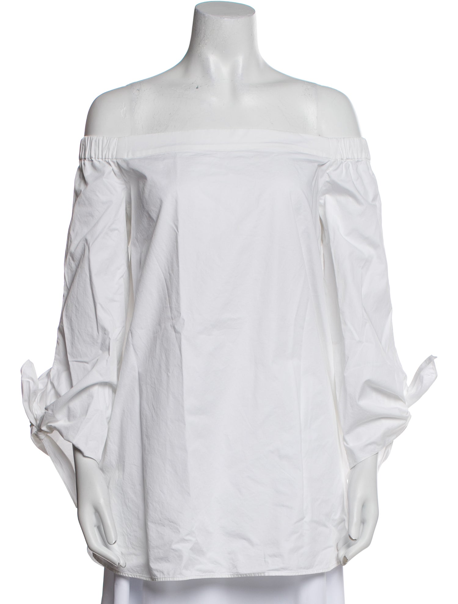 Tibi Off-The-Shoulder Long Sleeve Tunic