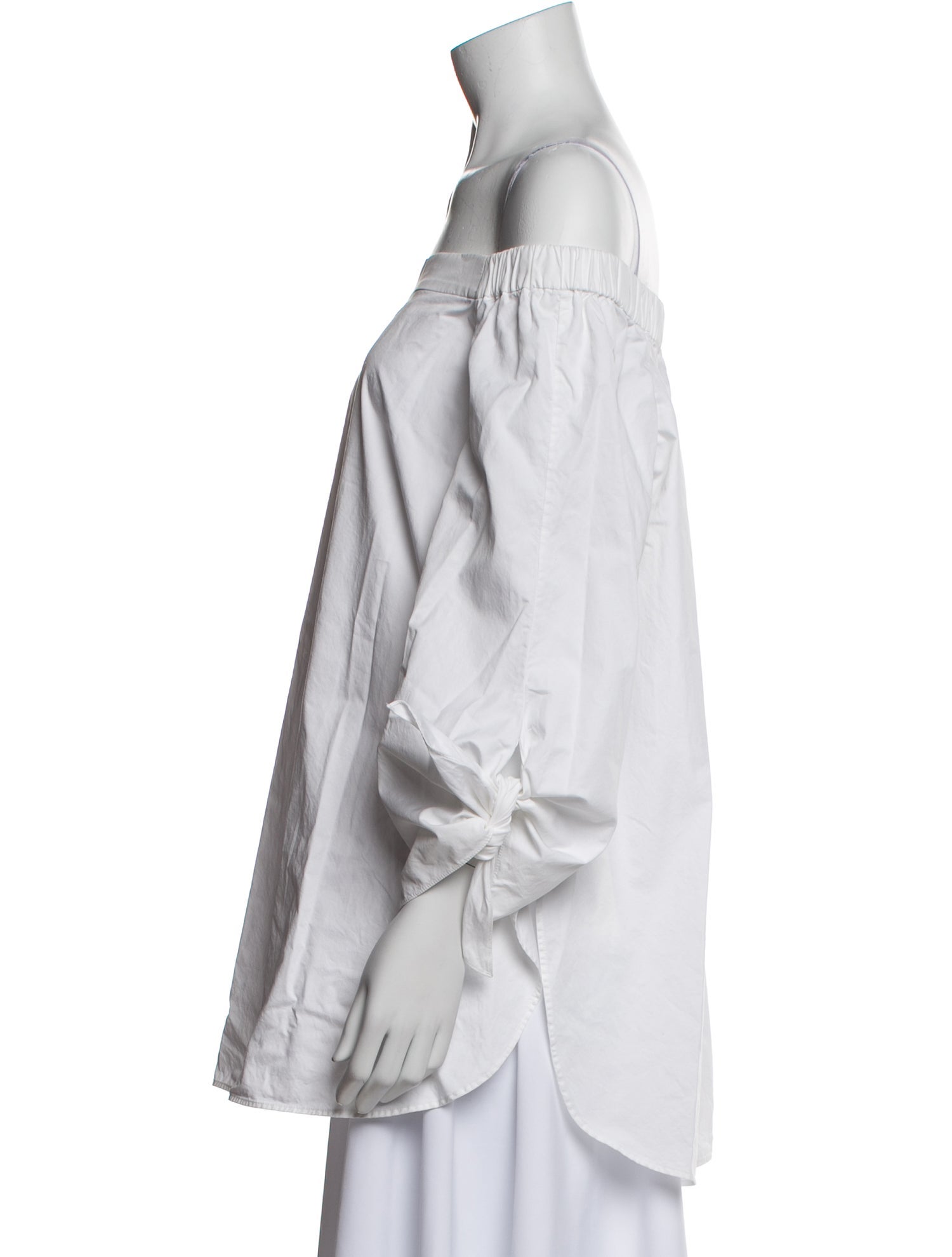 Tibi Off-The-Shoulder Long Sleeve Tunic