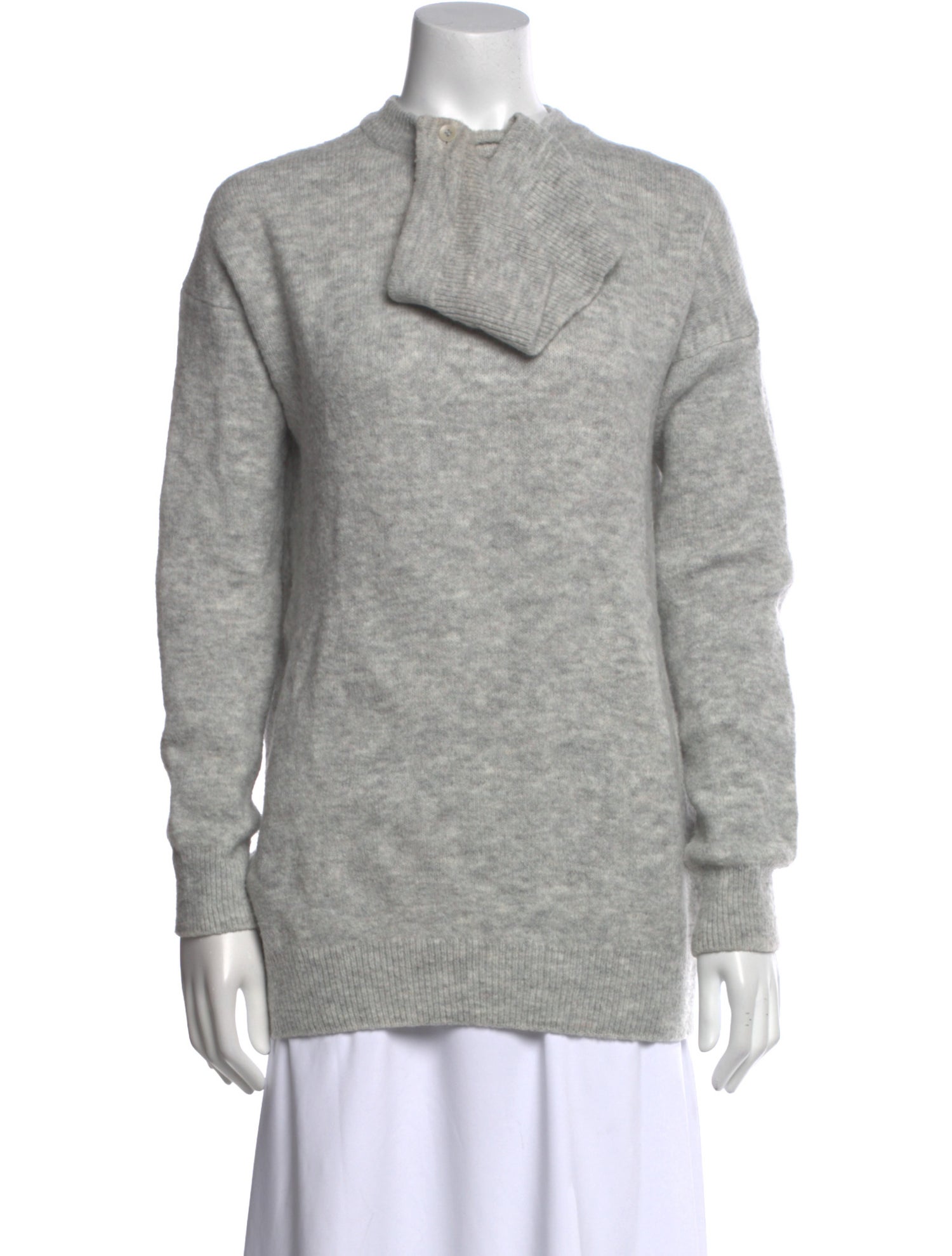 Tibi Crew Neck Long Sleeve Sweatshirt