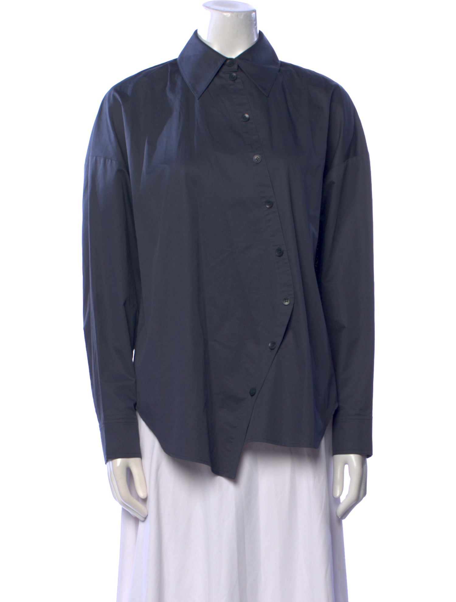 Tibi Long Sleeve Button-Up Top