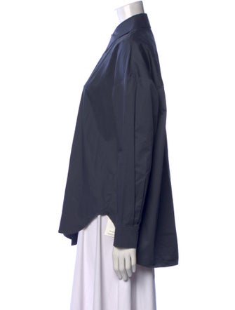 Tibi Long Sleeve Button-Up Top