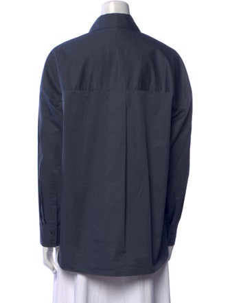 Tibi Long Sleeve Button-Up Top