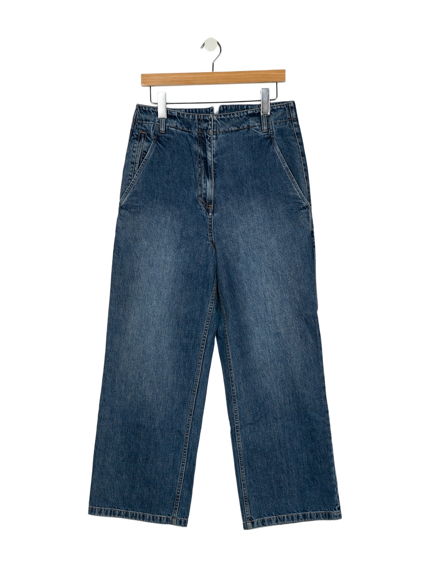 Tibi High-Rise Wide Leg Jeans