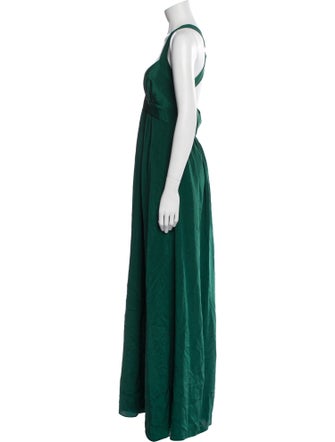 Tibi V-Neck Long Dress