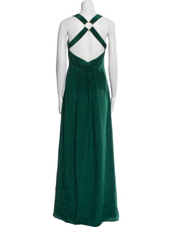 Tibi V-Neck Long Dress