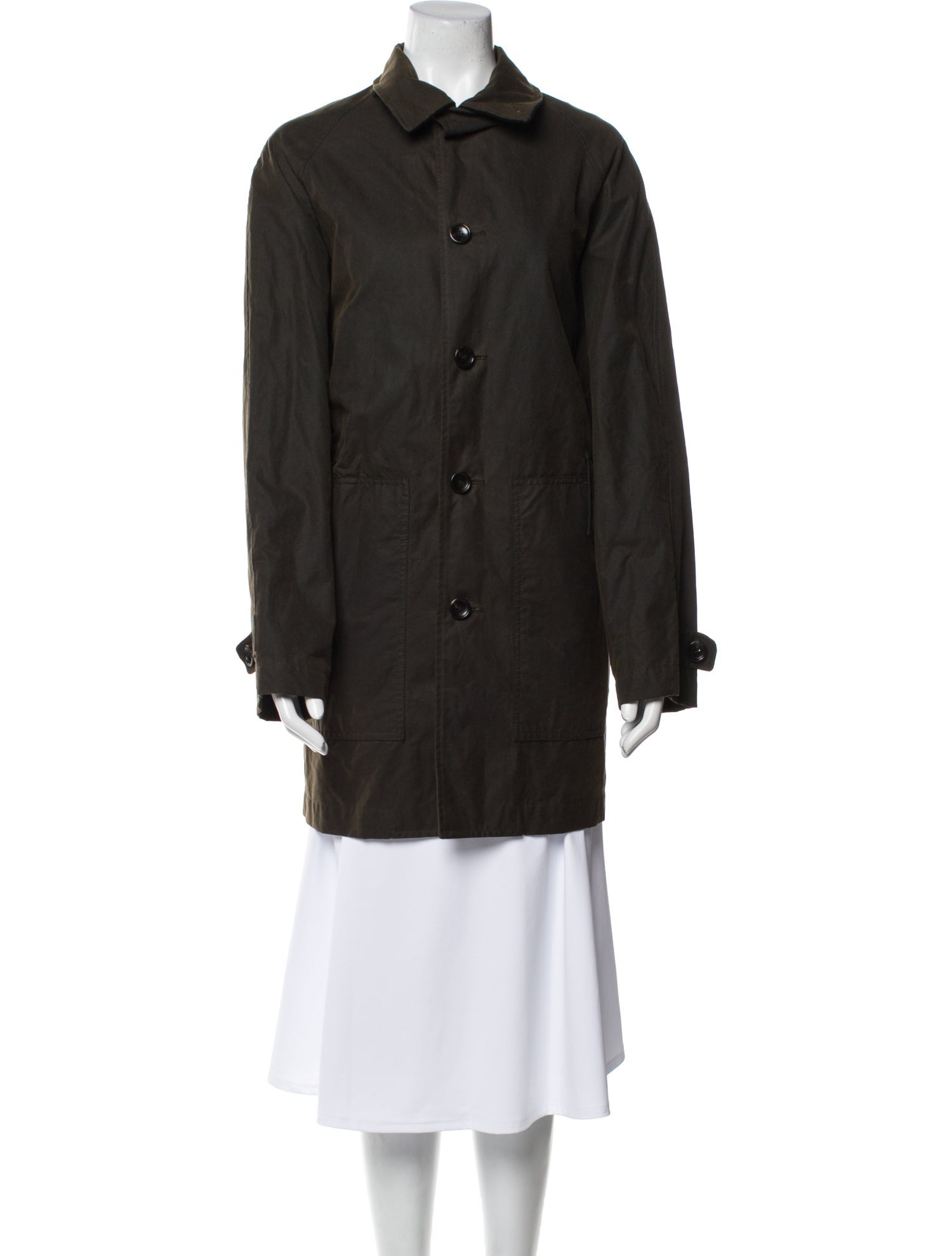 Tibi Waxed Trench Coat