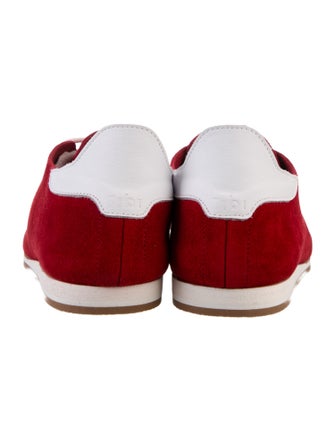 Tibi Suede Colorblock Pattern Sneakers