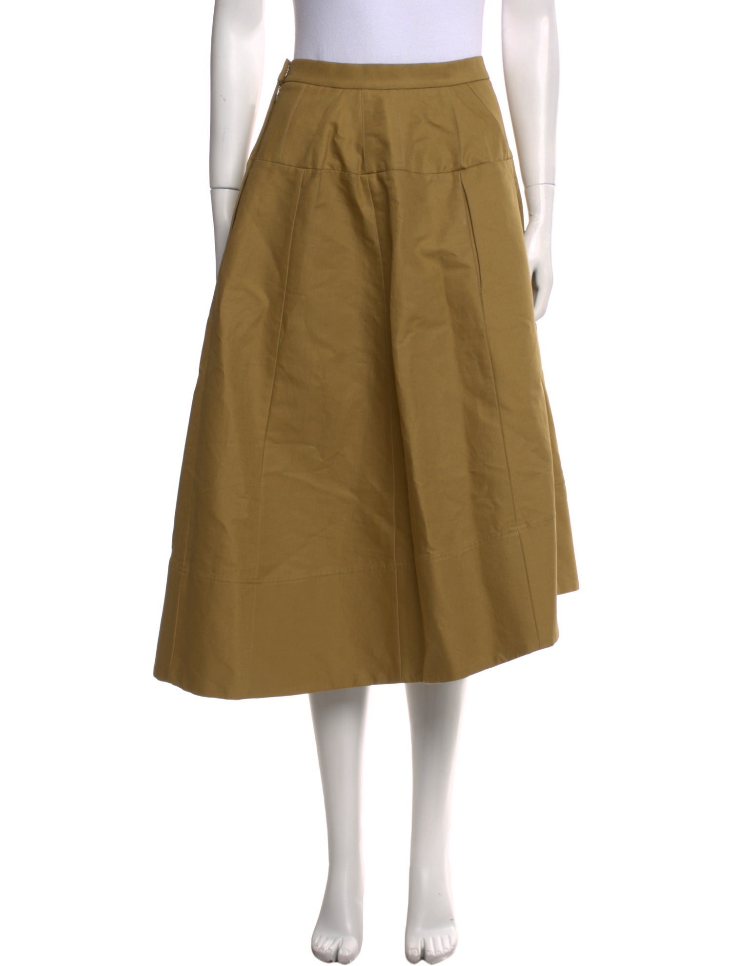 Tibi Pleated Accents Midi Length Skirt