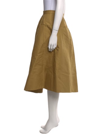 Tibi Pleated Accents Midi Length Skirt