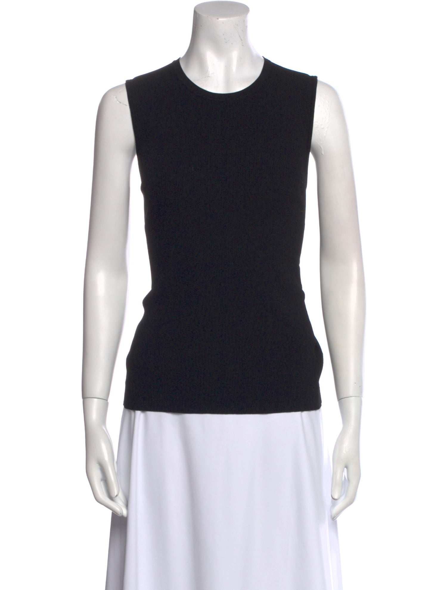 Tibi Crew Neck Sleeveless Top
