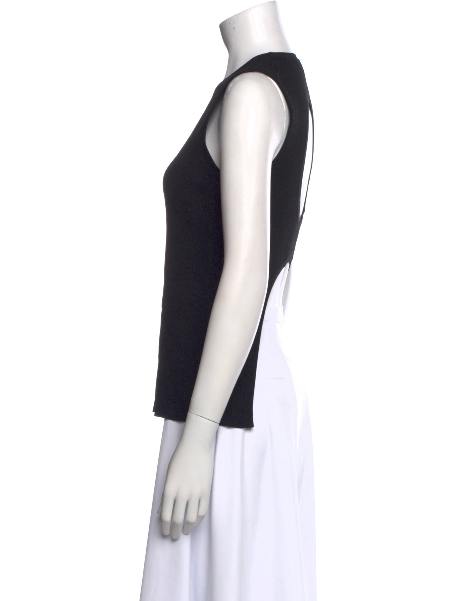Tibi Crew Neck Sleeveless Top